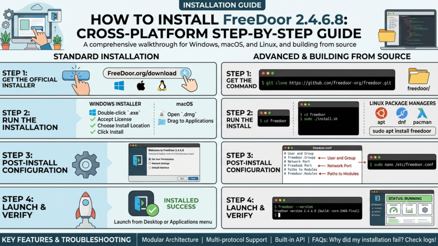 How to Install FreeDoor2.4.6.8